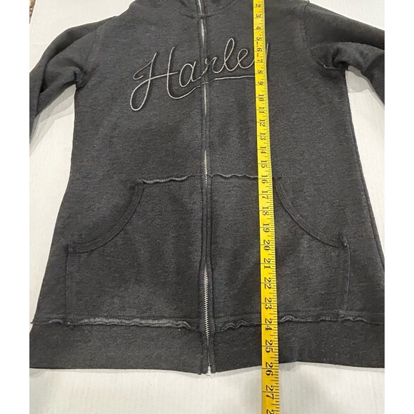 Harley-Davidson Sweatshirt Women’s Size M Gray New York Full Zip Woodstock NY - Picture 7 of 11